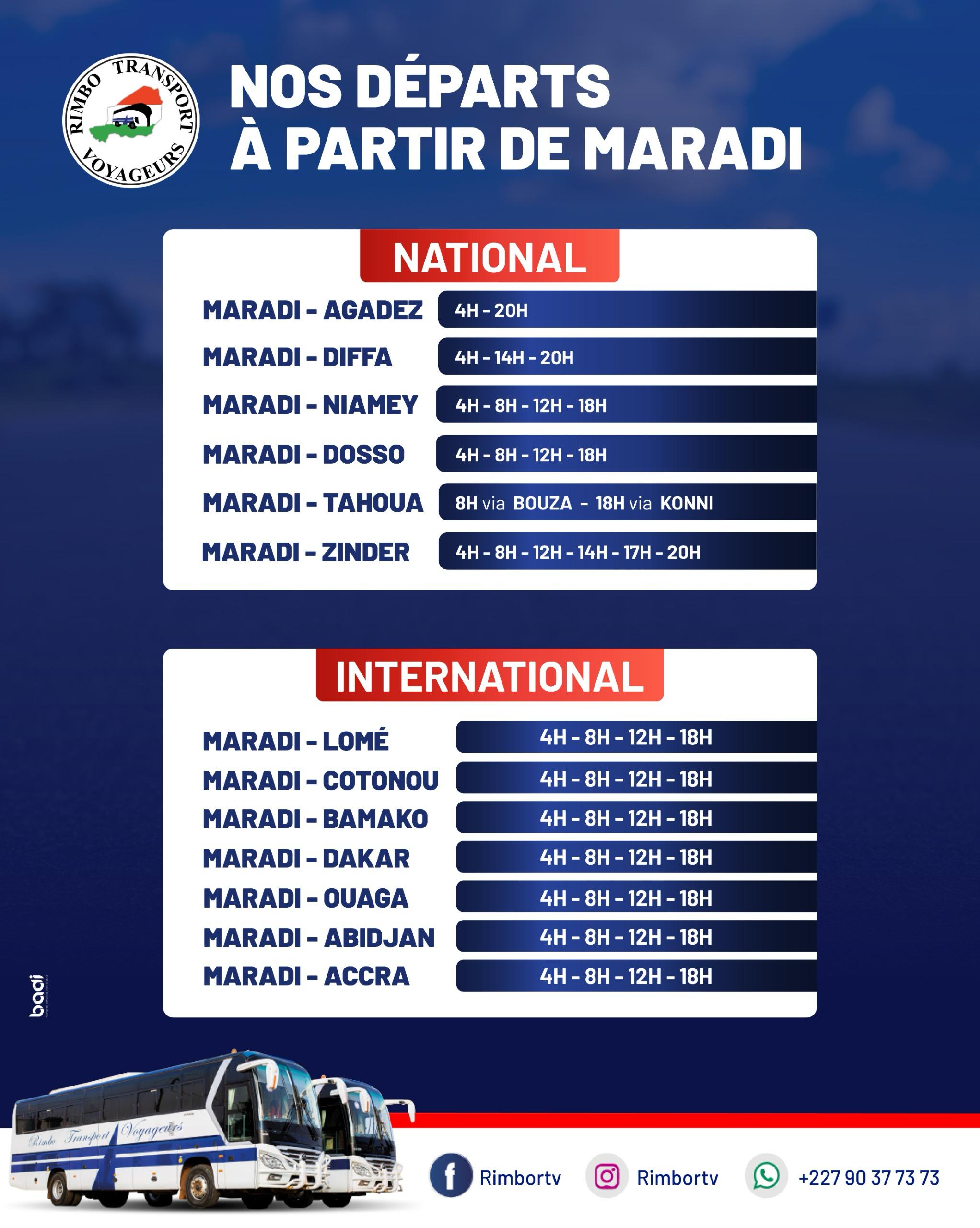 Programme départ MARADI